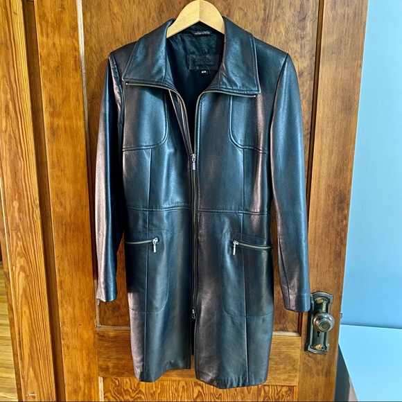 Women’s Leather Car Coat - Picture 1 of 3